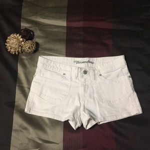 White jean short shorts